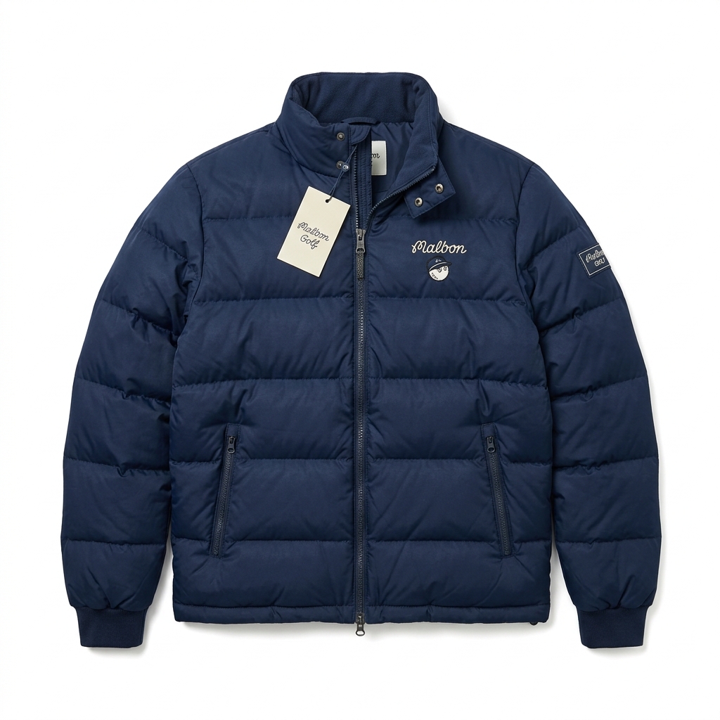 Malbon Puffer Jacket - Navy